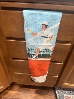 Vintage Style 'La Passion du Tennis' Poster – Yellow, Blue, Orange